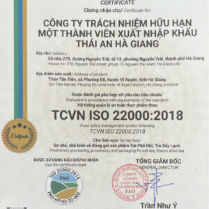 Phổ nhĩ chín Thái An 100G 5 Chung chi ISO